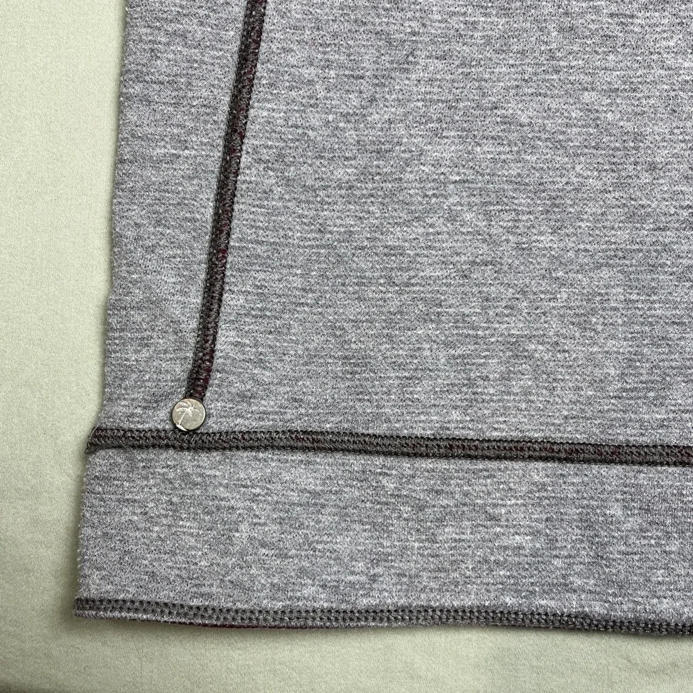 Tommy Bahama Reversible 1/4 Zip Sweater Mens 2XL Flipshore Maroon Gray Pullover